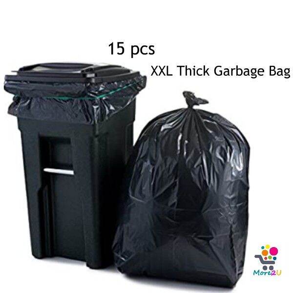 [15 pcs] XXL 36" x 48" Thick Garbage Bag/ Heavy Duty Garbage Bag Lazada