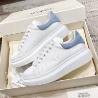 ALEXANDER MCQUEEN Sky blue tail plush sports fashion white shoes-Al30