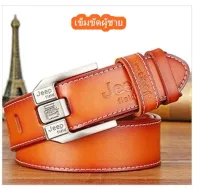 เข็มขัดหนังผู้ชาย Jeep field (Mens belts) สีน้ำตาลแดง ยาว 119 ชม. รุ่นท๊อป