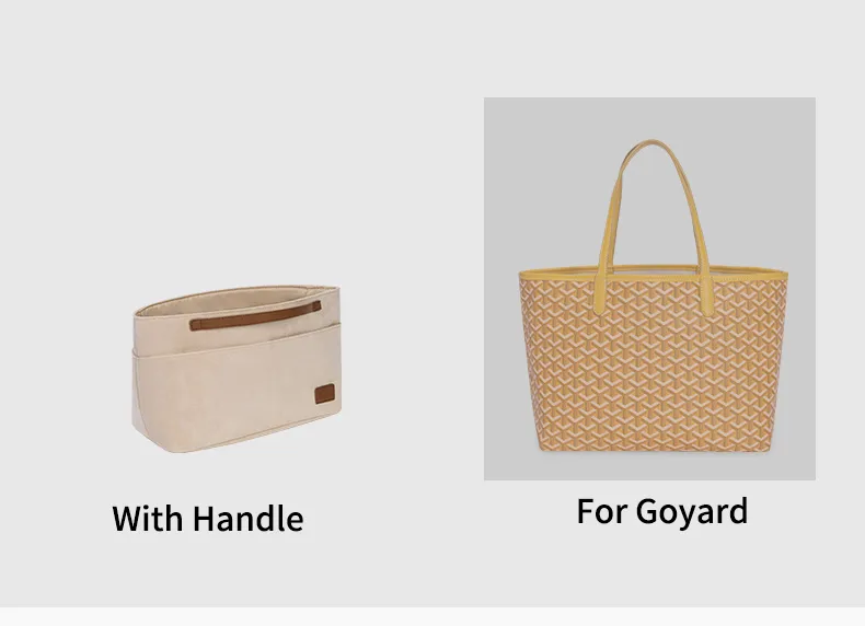 Fits For Goyarrd Tote Plush Insert Bag Organizer Makeup Handbag