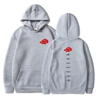 Japanese Hot Anime Printed Hoodies Akatsuki Cloud Symbols Harajuku Sweatshirt Men Women Streetwear Oversized Pullover Hoody