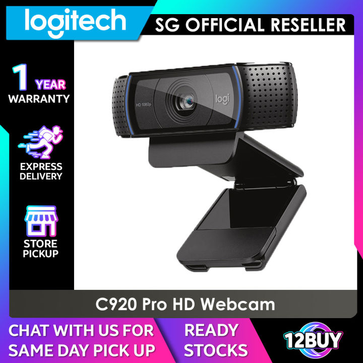 Webcam Logitech C920 PRO HD, vidéo 1080p avec audio stéréo