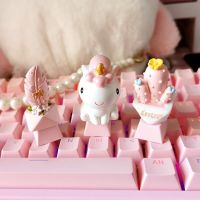 Personality Stereo Keycaps DIY Cute Cartoon Unicorn PBT Keycap for Mechanical Keyboard Gaming Decoration Gift Custom ESC KeyCap