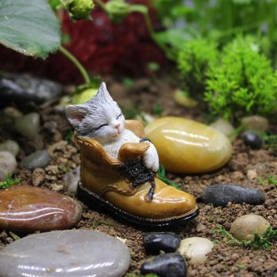 Creativity Decoration Kitten Micro Landscape Resin Flowerpot Crafts Decor Desktop Cute Model Animal F3I7