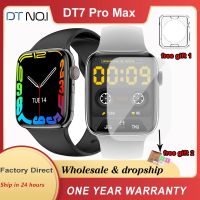 นาฬิกาอัจฉริยะสำหรับผู้ชาย DTNO.1 GPS Iwo DT7 Pro MAX MAX สมาร์ทวอท์ช45มม. ซีรีย์7โทรผ่านบลูทูธผู้ช่วยเสียง IP68กันน้ำ