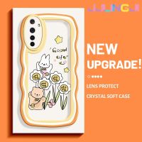 Jjlingji เคสสำหรับ Realme 6 6S Narzo เคสลายชีวิตดีขอบครีมกันกระแทกแบบใสนิ่มเคสมือถือสร้างสรรค์เคสโปร่งใสลายกล้องถ่ายรูปฝาครอบป้องกันเรียบง่ายอ่อนโยน