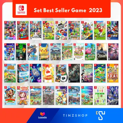Set Best Seller Game 2023 : แผ่นเกม Nintendo Switch ชุดขายดี ปี 2023 เลือกเกม > Mario , Luigi , Mama Cooking , Zelda , Ring Fit , Pokemon , Story of Seasons