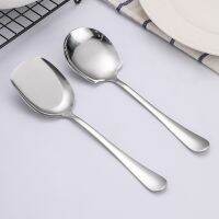 ☈✒✥ The New Large Hotel Meal Spoon Public Spoon Dish Shovel Stainless Steel Canteen Service Tableware Western Food Spoon Shovel