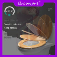 BROONPRE ฝาชักโครกในครัวเรือน,แผ่นไม้รองนั่งชักโครกเก่าถอดได้รวดเร็วอเนกประสงค์ฝาปิดชักโครกแบบเงียบ