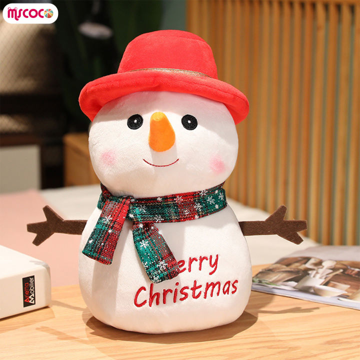 mscoco-ตุ๊กตาของเล่นการตกแต่งคริสต์มาสตุ๊กตาหิมะของเล่นคริสต์มาสสำหรับเด็กวัยหัดเดิน
