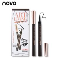 อายไลน์เนอร์ ชนิดปลายพู่กัน สีดำสวย  Novo ART LIVING Black Fluent Eyeliner