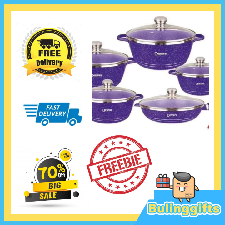 Bulinggifts Dessini 12 Piece Stainless Steel Induction Cookware Set