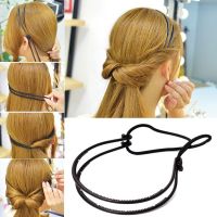 ✘ New Double Root Hair Hoop Head Band Adjustable Hair Clips Women Hoop Elastic Rubber Bands Ring Hair Styling Tools Hair Braider