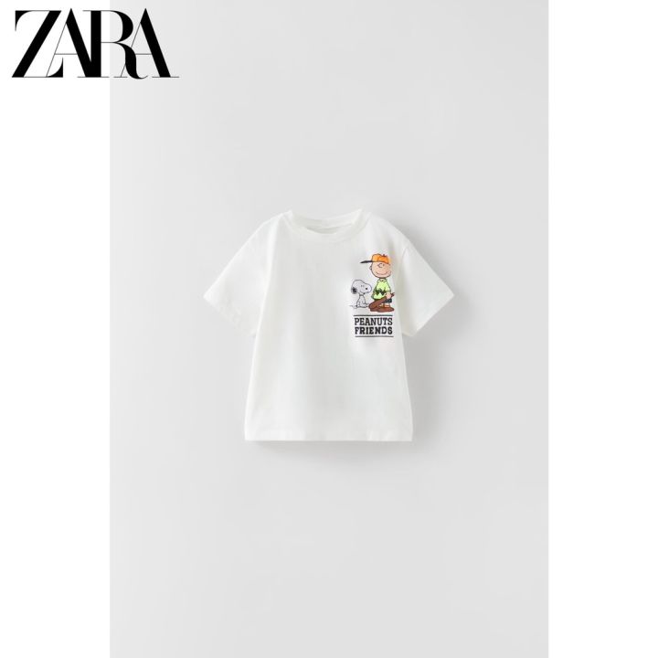 เสื้อยืดกราฟิกการ์ตูนสำหรับเด็กแขนสั้นลาย33375ของ-zara