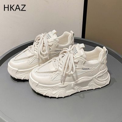 Womens Casual Platform Sneakers Round Toe Comfortable Breathable Wear-Resistant Trendy All-match Spring and Autumn Main Push