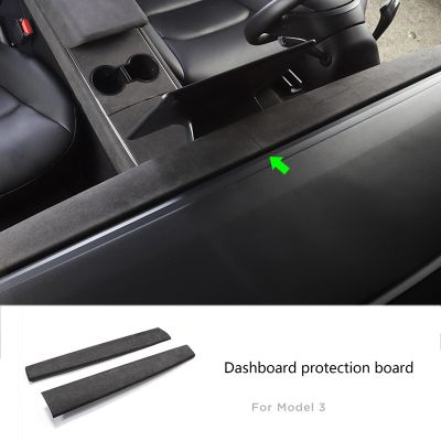 for Tesla Model 3 Y Center Console Panel Trim Dashboard Panel Strip Faux Fur Cover Trim Car Styling Accessories