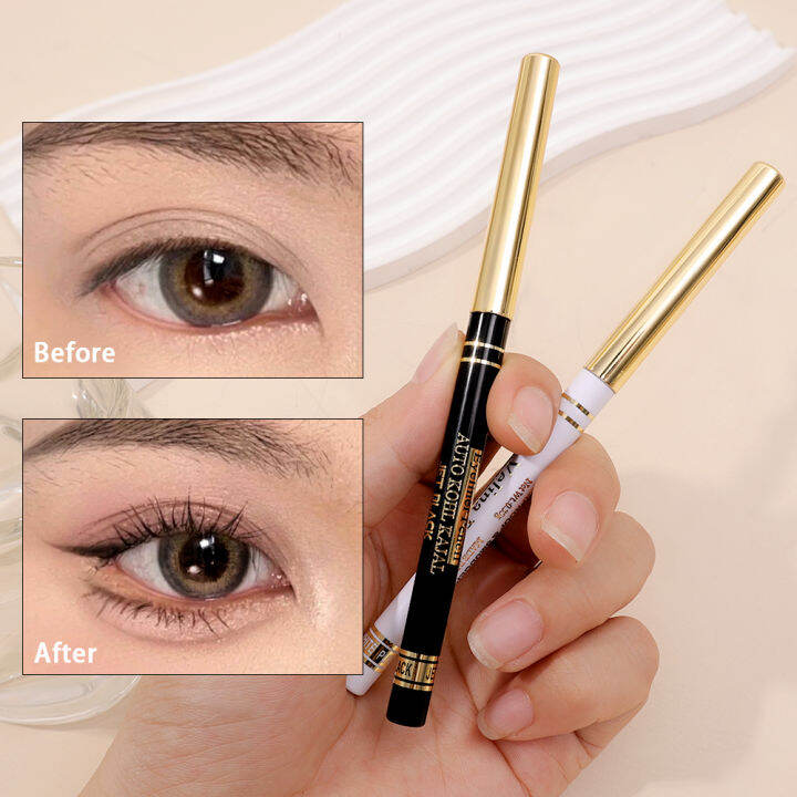 Black Eyeliner Gel Pencil Waterproof Long Lasting Smudgeproof Eyeliner