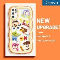 "เคส Dienya สำหรับ Xiaomi POCO M3 Pro 4G M3 Pro 5G Redmi Note 10 5G Note 10T เคสการ์ตูนน่ารัก Nasa Buzz Lightyear Colour Macaron Wave Border เคสมือถือนิ่มลายกล้องสร้างสรรค์ซิลิกาเจลฝาครอบป้องกัน"