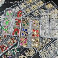 1Box Nail Art Rhinestones Decoration 3D Crystal Nail Charms Diamond DIY Alloy Luxury Jewelry Gem Nail Parts Manicure Accessories