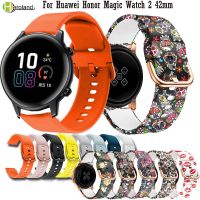 (CALGY Phone protection)สายนาฬิกาซิลิโคนพิมพ์20มม. สำหรับ Huawei Honor Magic Watch 2 42มม./สำหรับ Garmin Venu/ สำหรับ Garmin Move 3สายรัดข้อมือ