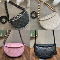 2023 new TB tory burch Fleming 4 Colors Soft Leather Crescent Bag Chain Bag Removable Strap Shoulder Bag