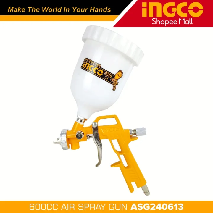 Ingco ASG240613 Air Spray Gun 600cc with 1.5mm nozzle suitable for Base ...