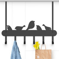 Over The Door Hook Heavy Duty Over Door Hanger Hanging Towel Organizer, 6 Hook Easy Installation Organizer for Towel, Coat, Bag