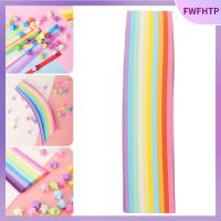 FWFHTP 540pcs/lot ของขวัญ บรรเทาความดัน สีลูกกวาด ด้วยความปรารถนาดี งานฝีมือ DIY การตกแต่งบ้าน สมุดภาพ พับดาว Origami แถบกระดาษ