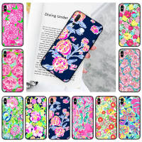 YU116 Lilly Printing Pulitzer Black อ่อนนุ่ม เคสโทรศัพท์ หรับ VIVO Y51A Y52S Y15 Y70T Y51S Y70S Y20S Y10 Y73 Y5S Y74S Y70 Y76 Y20I Y12S Y11S S7E Y73S Y11 Y12 Y31 Y75 Y15A Y31S Y20 Y19 Y21 Y76S Y17 Y51 T1 Y21S Y33S Y15S ปก