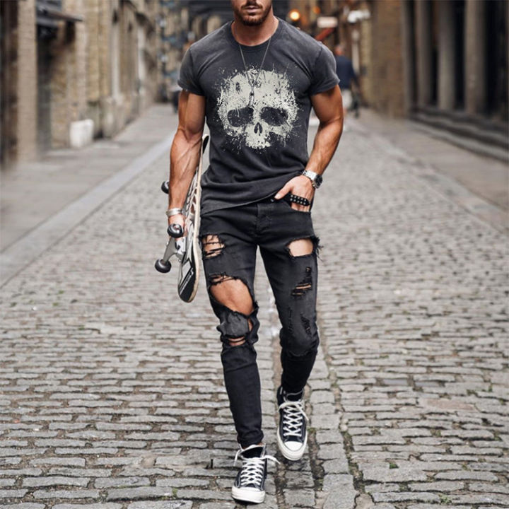 in-stock-ฤดูร้อนใหม่ผู้ชาย-t-เสื้อยืด-amazon-independent-station-การค้าต่างประเทศกะโหลกพิมพ์เสื้อแขนสั้นในสต็อก
