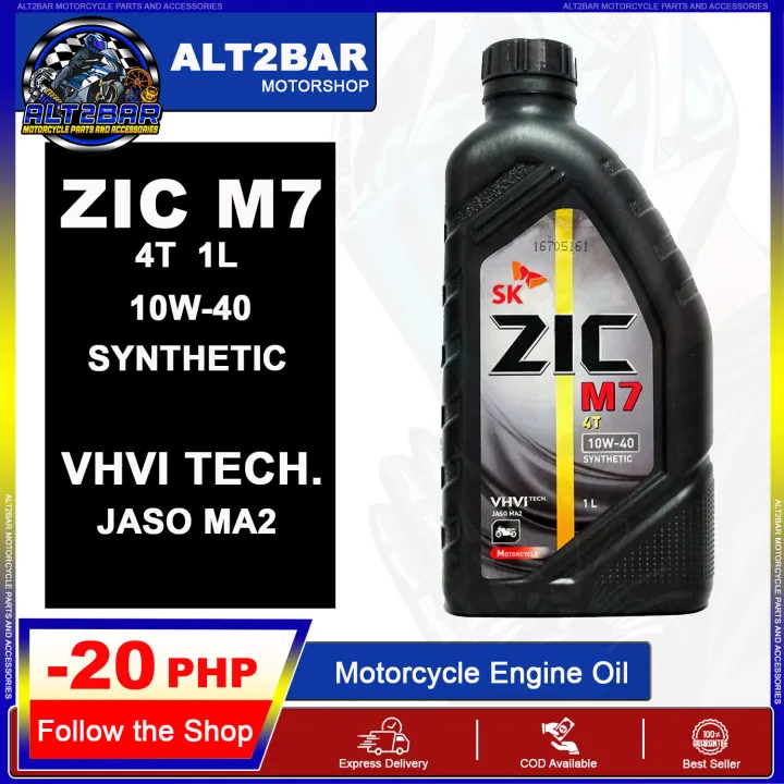 Alt2BAR Motorshop ZIC M7 4T 10W-40 Synthetic Motor Oil 800ml & 1Liter ...