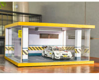 4 Parking Space Display Cabinet Bright Scene Carport Led Light Scale 1:32 for Model Car Diorama Garage LBWK Lambo