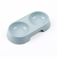 【Ready Stock】 Puppy Dog Cat Food Water Dish No Slip Feeder Double Plastic Dispenser Bowl