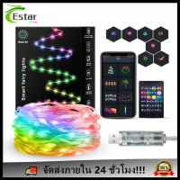 [ราคาต่ำสุด]iDeal LED APP สมาร์ทจุดควบคุมสไลด์ไฟสตริงสำหรับบ้านกลางแจ้งกันน้ำเทศกาลตกแต่ง USB หนังสายไฟสตริง