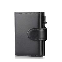 【CW】☌♟  Rfid Leather Men Wallets Fashion Card Holder Trifold Wallet Money Thin Coin Purse