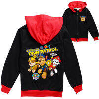 Paw Patrol ผ้าฝ้าย + โพลีเอสเตอร์,เสื้อคาร์ดิแกนแขนยาวสำหรับเด็กผู้ชายชุดเสื้อผ้ามีฮู้ดเสื้อคลุมแบบมีซิปสำหรับเด็กผู้หญิงแจ็คเก็ตเด็กผู้ชายฤดูใบไม้ผลิและฤดูใบไม้ร่วง