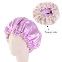 Sleep Night For Kids Childrens Double-layer Satin Night Baby Night Candy Color Turban Hat Newborn