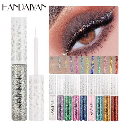 New 12 Colors Diamond Glitter Liquid Eyeliner Durable Waterp