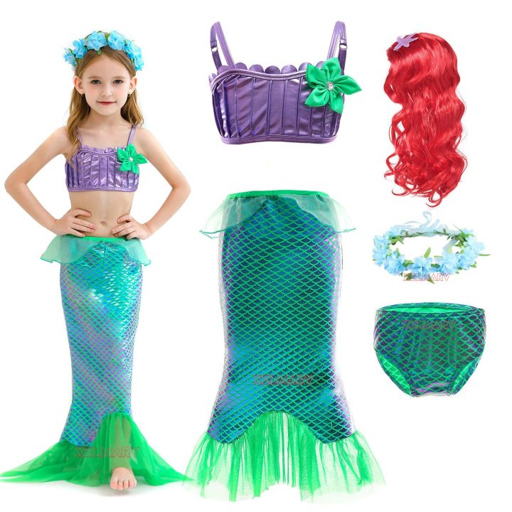 girl-princess-little-mermaid-ariel-dresses-kids-halloween-fancy-costume-children-carnival-birthday-party-clothes-summer-dress-up