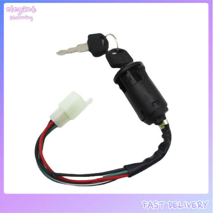 elegantstunning Key Ignition Switch Motorcycle Male Plug Key Switch