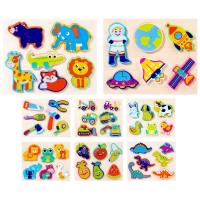 Childrens Wooden Puzzles Geometric Three-Dimensional Buckle Puzzle Educational Learning Toy Birthday Gifts for Kids Boys and Girls improved
