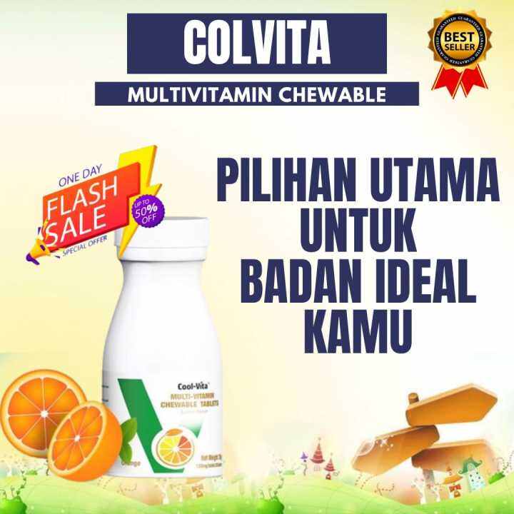 【READY】 CoolVita MultiVitamin Chewable (Kunyah) Suplemen Makanan Rasa Orange penggemuk badan