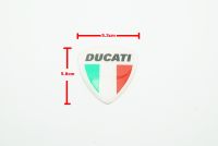 ป้ายโลโก้ เลซิ่น DUCATI ลายธงชาติอิตตาลี (1ชุด มี2ชิ้น) ขนาด 5.0X5.5 cm ติดตั้งด้วยเทปกาวสองหน้าด้านหลัง