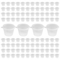 100 x 1Oz Round Food Container Pots with Lids,Hinged Sauce Pots Reusable Jelly Shot Cups Small Deli Pot Restaurants