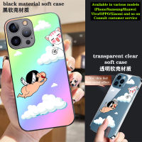 2ชิ้นดินสอสีตลก Shin-Chan เคสแมวเมฆท้องฟ้าสำหรับ OPPO Reno 4 5 6 7 8 9 Pro A9 A91 A94 A93 A96 A92s A95 Realme A32 R17 A73 A57เคสส่วนบุคคล A93s 7 8 GT เคส X50 V11 V15เคสโทรศัพท์อ่อนใสอุปกรณ์ป้องกันโปร่งใสกันกระแทก