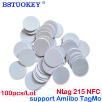 100ชิ้นล็อต NFC Ntag215เหรียญแท็กสติกเกอร์ที่สำคัญศัพท์ที่มีอยู่ไม่มีฉลากกาว13.56เมกะเฮิร์ตซ์แท็ก RFID 25มิลลิเมตร ntag 215สากล Labe