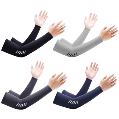 1 Pair Arm Sleeves Nylon Arm Elbow Cover UV Protection Breathable for Men Sports Cycling Sun Protection Sleeves Sleeves