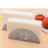 【CW】 Napkin Holder Shaped Clip Rack Serviette Organizer Tissue Dispenser