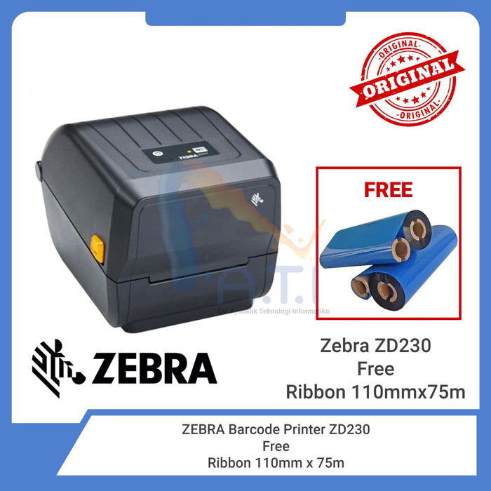 Zebra Printer Sticker Label Barcode Zd230 Zd 230 2in1 Direct Thermal Lazada Indonesia 3831