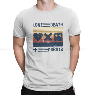 Vintage Feel Classic Tshirt For Men Love Death Robots Tv Clothing Novelty T Shirt Comfortable